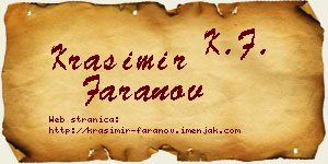 Krasimir Faranov vizit kartica